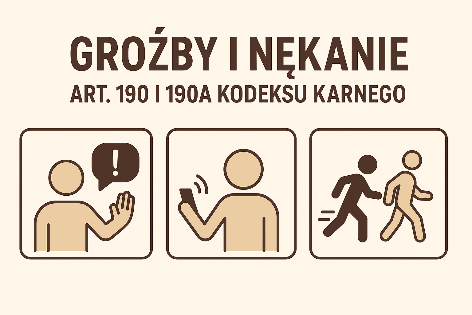 Groźby bezprawne i nękanie – art. 190 i 190a Kodeksu Karnego