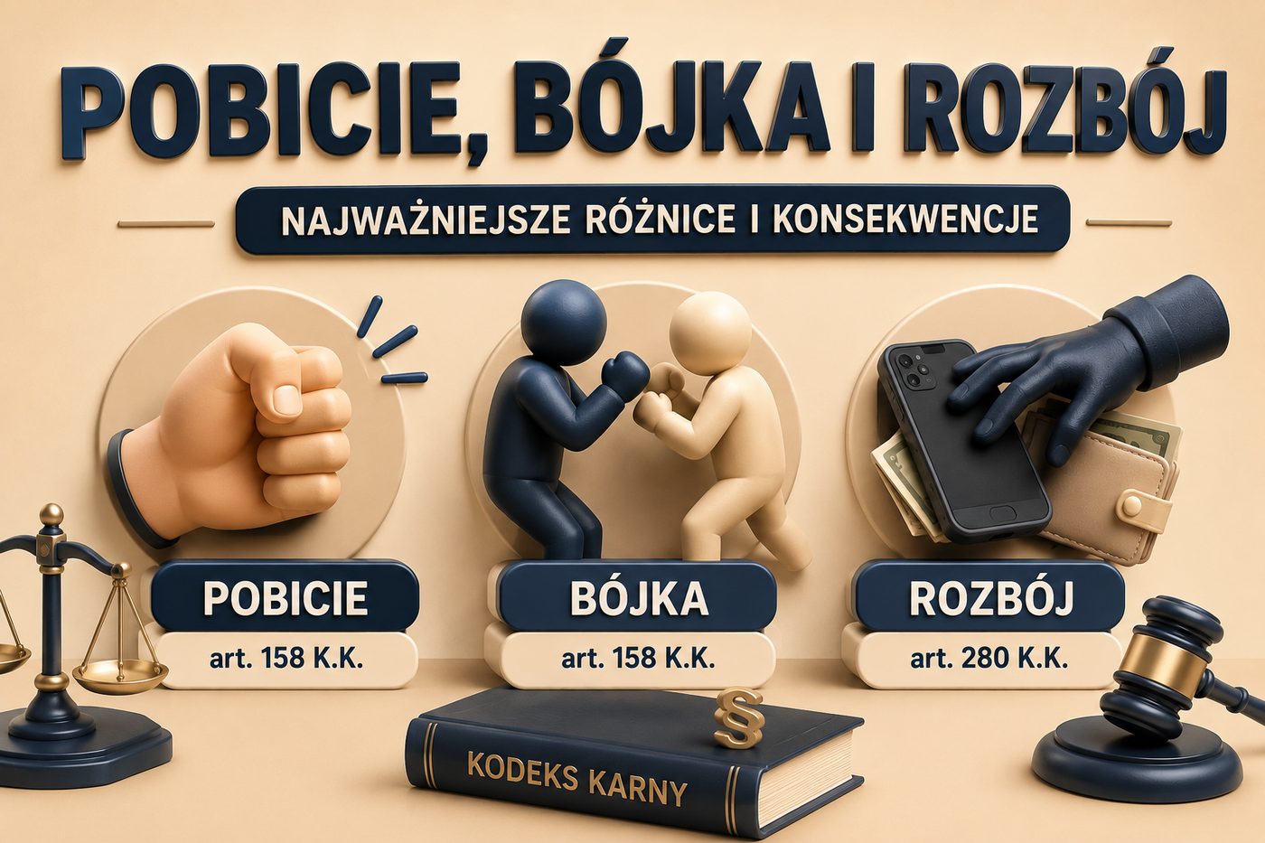 Pobicie, bójka czy rozbój? Najważniejsze różnice i konsekwencje karne