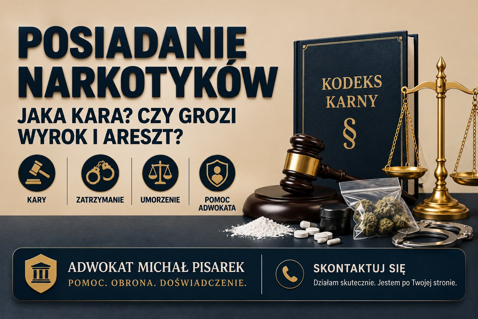 Posiadanie narkotyków – jaka kara grozi? Czy można uniknąć wyroku i aresztu?